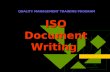 ISO Document Writing Training