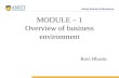 BEV-Module 1- Factors Effecting Business Environment