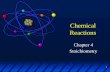 1 Chemical Reactions Chapter 4 Stoichiometry. 2 Chemical Equations æ A chemical reaction shows the formulas and relative amounts of reactants and products.