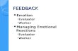 FEEDBACK Emotion Evaluator Worker Managing Emotional Reactions Evaluator Worker.