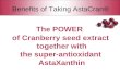The POWER of Cranberry seed extract together with the super-antioxidant AstaXanthin Benefits of Taking AstaCran®
