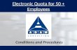 Electronic Quota for 50 + Employees Conditions and Procedures.