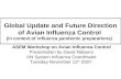 Global Update and Future Direction of Avian Influenza Control (in context of influenza pandemic preparations) ASEM Workshop on Avian Influenza Control.