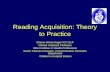 Reading Acquisition: Theory to Practice Sharon Weiss-Kapp CCC-SLP Clinical Assistant Professor MGH Institute of Health Professions Senior Clinical Associate-