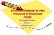 Fundamental Concepts & Basic Framework of Demand and Supply: Prof. Samar K. Datta Session 1 28th June, 2007.