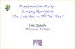 Pseudorandom Walks: Looking Random in The Long Run or All The Way? Omer Reingold Weizmann Institute.