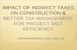 IMPACT OF INDIRECT TAXES ON CONSTRUCTION & BETTER TAX MANAGEMENT FOR PROJECT MGT EFFICIENCY C.R.RAGHAVENDRA, B.Com, FCA, LLB.