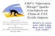 CBPs Operation Mirage Sparks Crackdown on China & FTA Textile Imports Prepared for: The Los Angeles Customs Brokers & Freight Forwarders Association By: