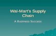 1 Wal-Marts Supply Chain A Business Success. 2 Wal-Mart is the Worlds Largest Retail Company.