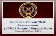 Violence Threat/Risk Assessment (VTRA) Stage I Report Form Second Edition, 2011.