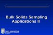 Sentry Equipment Corp Sampling Solutions Specialty Heat Exchangers Bulk Solids Sampling Applications II.