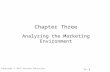 3- 1 Copyright © 2012 Pearson Education. Chapter Three Analyzing the Marketing Environment.