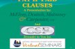 1 PAY IF PAID CLAUSES A Presentation by: And Brought to You by: