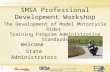 1 National Highway Traffic Safety Administration Our Mission: Saves lives, prevent injuries, reduce vehicle-related crashes SMSA Professional Development.