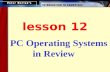 PC Operating Systems in Review lesson 12. UNIX DOS The Macintosh Operating System Windows 3.x OS/2 Warp Windows NT Windows 95 and 98 Linux Windows 2000.