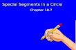 Special Segments in a Circle Chapter 10.7. Lesson 7 MI/Vocab Find measures of segments that intersect in the interior of a circle. Find measures of segments.