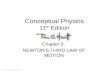 © 2010 Pearson Education, Inc. Conceptual Physics 11 th Edition Chapter 5: NEWTONS THIRD LAW OF MOTION.