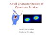 A Full Characterization of Quantum Advice Scott Aaronson Andrew Drucker