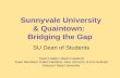Sunnyvale University & Quaintown: Bridging the Gap SU Dean of Students Team Leader: Adam Crawford Team Members: Robin Hamilton, Alex Johnson, & Erin Sullivan.