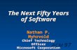 ACM 97 The Next Fifty Years of Software Nathan P. Myhrvold Chief Technology Officer Microsoft Corporation.