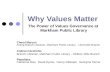 Why Values Matter Cheryl Marcus Acting Branch Librarian, Markham Public Library – Unionville Branch Andrea Cecchetto Branch Librarian, Markham Public Library.