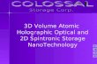 3D Volume Atomic Holographic Optical and 2D Spintronic Storage NanoTechnology.