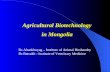 Agricultural Biotechnology in Mongolia Dr.Altankhuyag – Institute of Animal Husbandry Dr.Batsukh - Institute of Veterinary Medicine.