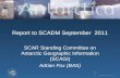 Report to SCADM September 2011 SCAR Standing Committee on Antarctic Geographic Information (SCAGI) Adrian Fox (BAS)