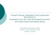 Climate Change, Adaptation and Sustainable Development: Implications for the Least Developed Countries and Small Island Developing States Presentation.