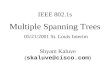 Multiple Spanning Trees Shyam Kaluve ( skaluve@cisco.com ) IEEE 802.1s 05/21/2001 St. Louis Interim.