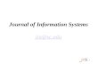 1 Journal of Information Systems jis@sc.edu jis@sc.edu.