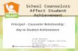 School Counselors Affect Student Achievement Principal – Counselor Relationship: Key to Student Achievement Linda Brannan K-12 Student Support Services.