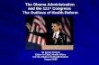 The Obama Administration and the 111 th Congress: The Outlines of Health Reform By Susan Dentzer Editor-in-Chief, Health Affairs For the Alliance for Health.