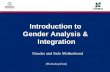 Introduction to Gender Analysis & Integration Gender and Safe Motherhood [Workshop Date]