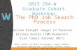 2013 CRA-W Graduate Cohort Workshop The PhD Job Search Process Natalie Enright Jerger (U Toronto) Hillery Hunter (IBM Research) Erin Treacy Solovey (MIT)