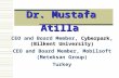Dr. Mustafa Atilla Cyberpark, (Bilkent University) CEO and Board Member, Cyberpark, (Bilkent University) CEO and Board Member, Mobilsoft (Meteksan Group)