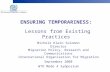 ENSURING TEMPORARINESS: Lessons from Existing Practices Michele Klein Solomon Director Migration Policy, Research and Communications International Organization.