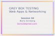 1 GREY BOX TESTING Web Apps & Networking Session 10 Boris Grinberg boris3@gmail.com.