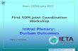 First SDM Joint Coordination Workshop Initial Plenary: Durban Outcomes Henry Derwent Bonn, 24February 2012.
