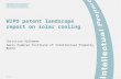 24.02.2014...1 WIPO patent landscape report on solar cooling Christian Soltmann Swiss Federal Institute of Intellectual Property, Berne.