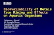 U.S. Department of the Interior U.S. Geological Survey Bioavailability of Metals from Mining and Effects on Aquatic Organisms Christopher J. Schmitt* U.S.