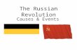 The Russian Revolution Causes & Events. Background Oppressive rule of the Romanovs (1613-1917) caused much social unrest in Russia Feudalism had been.