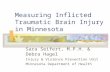 Measuring Inflicted Traumatic Brain Injury in Minnesota Sara Seifert, M.P.H. & Debra Hagel Injury & Violence Prevention Unit Minnesota Department of Health.
