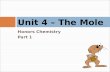 Honors Chemistry Part 1 Unit 4 – The Mole. WHAT IS A MOLE? 602214199000000000000000 6.02 x 10 23.