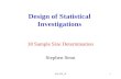 SJS SDI_181 Design of Statistical Investigations 18 Sample Size Determination Stephen Senn.