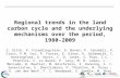 Regional trends in the land carbon cycle and the underlying mechanisms over the period, 1980-2009 S. Sitch, P. Friedlingstein, G. Bonan, P. Canadell, P.