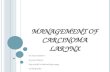 management of ca larynx