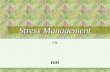 Stress Management Or not August 2001Bruce Davies2 What Am I Going to Do? Big subject. Think about what we mean by stress. Think about why things stress.