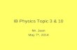 IB Physics Topic 3 & 10 Mr. Jean May 7 th, 2014. The plan: Video clip of the day Thermodynamics Carnot Cycle Second Law of Thermodynamics Refrigeration.