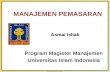 Copyright © 2003 Prentice-Hall, Inc. 1-1 MANAJEMEN PEMASARAN Asmai Ishak Program Magister Manajemen Universitas Islam Indonesia.